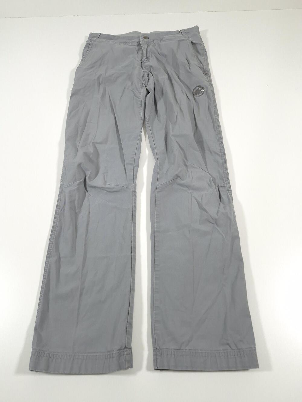 Mammut Pants Mens 32x32 Gray Hiking Zip Pocket Elastic Waist Woven Outdoor